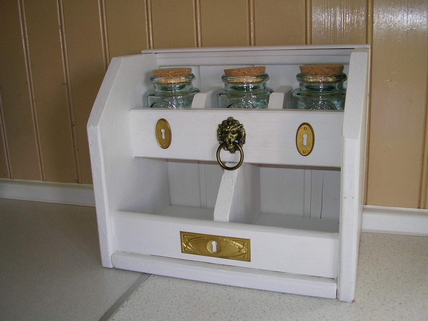 kleines Küchenregal, freistehend aus Altholz: Amazon.de: Handmade