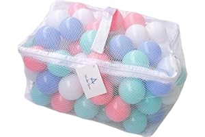 Wonder Space Soft Pit Balls, Chemical-Free Crush Proof Plastic Ocean Ball, BPA Free with No Smell, Safe for Toddler Ball Pit/Kiddie Pool/Indoor Baby Playpen