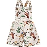 Ysfanwuxi Toddler Baby Girl Western Overalls Horse Cow Print Corduroy Romper Suspender Jumpsuit Shorts Country Cowgirl Outfit