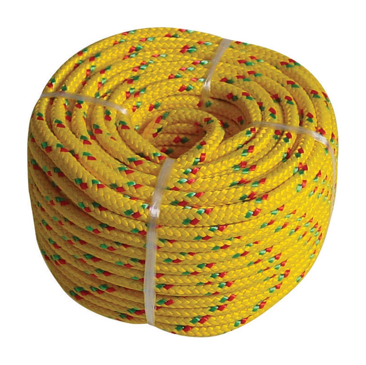 Plastic rope, polypropylene, yellow 20 m x 6 mm.
