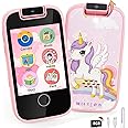 Shiningstone Kids Smart Phone for Girls, Toddler Phone with Dual Camera Puzzle Games Touchscreen, Learning Toy Christmas Birthday Gift (Pink)