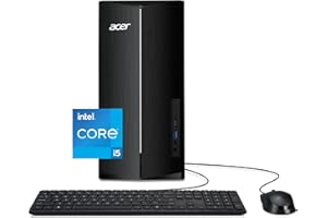 Acer Aspire TC-1760-UA92 Desktop | 12th Gen Intel Core i5-12400 6-Core Processor | 12GB 3200MHz DDR4 | 512GB NVMe M.2 SSD | 8X DVD | Intel Wireless Wi-Fi 6 AX201 | Bluetooth 5.2 | Windows 11 Home