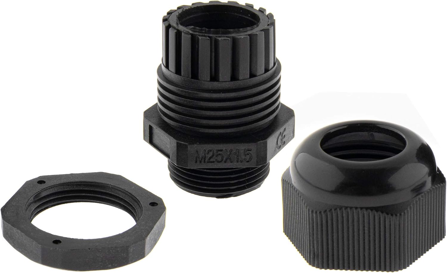 SeKi 10 x Cable Glands M25 9-17 mm, Waterproof IP67 Metric Cable Gland, Black (RAL9005), Suitable for PG16 - Image 4