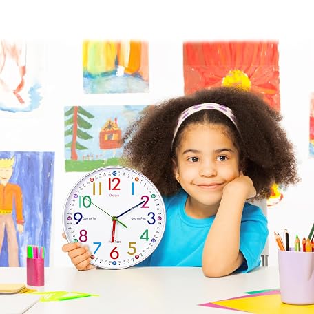 Mua Telling Time Teaching Clock - Learning Clock for Kids - Kids Wall ...