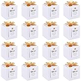 INTERWARM 40 Pcs Paper Candy Wedding Favor Boxes, 2.56Inch Flower Square Wedding Candy Box Candy Boxes Paper Bridal Gift Box for Guests Birthday Decorations Party Anniversary