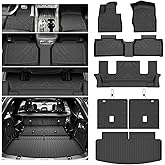 Floor Mats for Ford Explorer 2020-2025 2026 6 Seats Captain Chairs, All Weather Cargo Liner for Explorer Accessories Active/ST Line/ST/Platinum Back Seat Cover Protector, Car Accessories