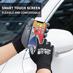 MANUSAGE Safety Work Gloves, Nitrile Work Gloves