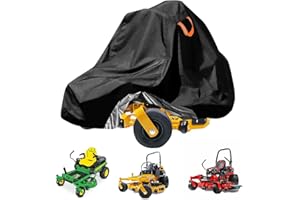 AIBILEY Zero-Turn Lawn Mower Covers,Waterproof Outdoor Riding Mower Cover,Fits up to 60" Decks Rider Lawnmower Tractor Storage Cover,Durable Anti-UV 210D Polyester,Reflective Strips -79"Lx47"Wx55"H