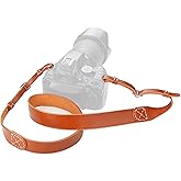 MY MEMORY Handmade Genuine Leather Camera Strap,Adjustable Camera Neck Shoulder Strap for All SLR and DSLR-Brown