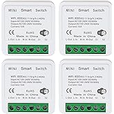 Bkiyougo WiFi Smart Switch Light Switch, Compatible with Alexa/Google Home, APP Remote Control, Voice Control, DIY Mode, Timer Function, LAN Control, No Hub Required, 2 Way 16A(4 Pack)