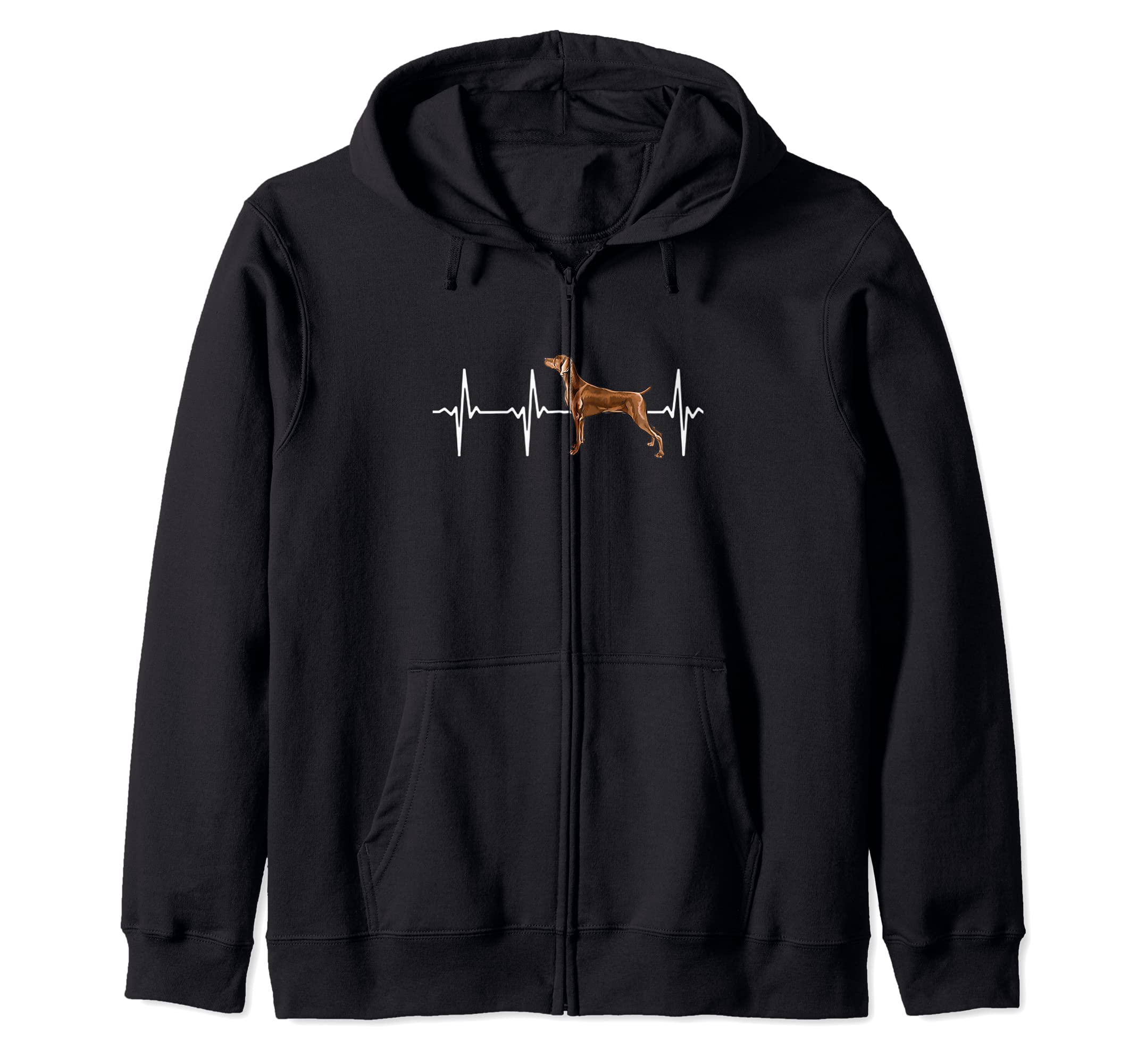 Weimaraner Heartbeat Love My Dog Zip Hoodie