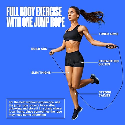 SPORTBIT Adjustable Jump Rope for Fitness Jumping Rope for Women