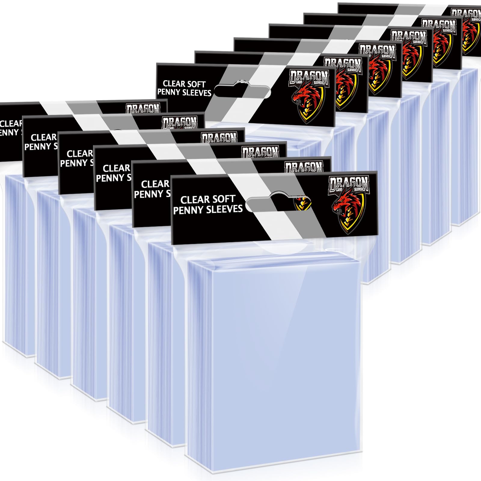 1200 Counts Card Sleeves Top Loaders for Trading Cards, Penny Soft Sleeve Baseball Card Sleeve Protectors Fit for Sports Cards, Football,Game Cards