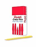 Pentel Arts Color Pen, Yellow, Box of 12