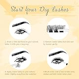 QUEWEL DIY Eyelash Extensions Kit 144 Cluster Lashes Bond Seal Tweezer Remover view 6