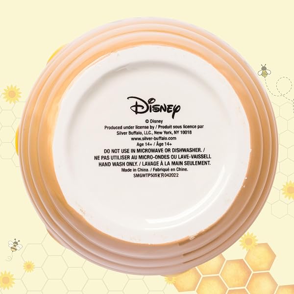 SILVER BUFFALO DISNEY WINNIE THE POOH HUNNY POT CERAMIC COOKIE JAR, SMALL