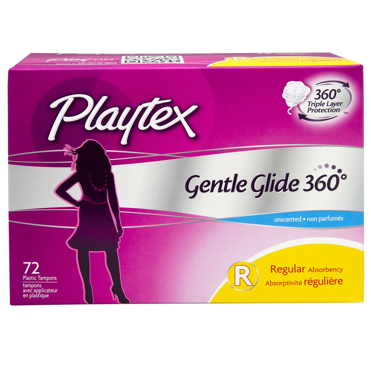 Playtex Simply Gentle Glide Unscented Tampons, Ultra Absorbency, 36