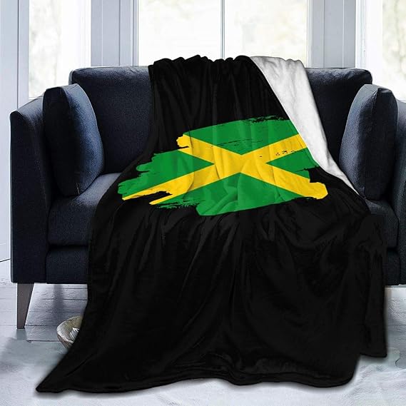 ZHANGWEI Jamaican Flag Super Soft MicroFleece Blanket for