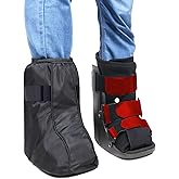 ARUNNERS Walking Boot Cover for Medical Brace Orthopedic and Fracture Cast with Integrative Slip-Resistant Rubber Sole (Black, Short, Medium)