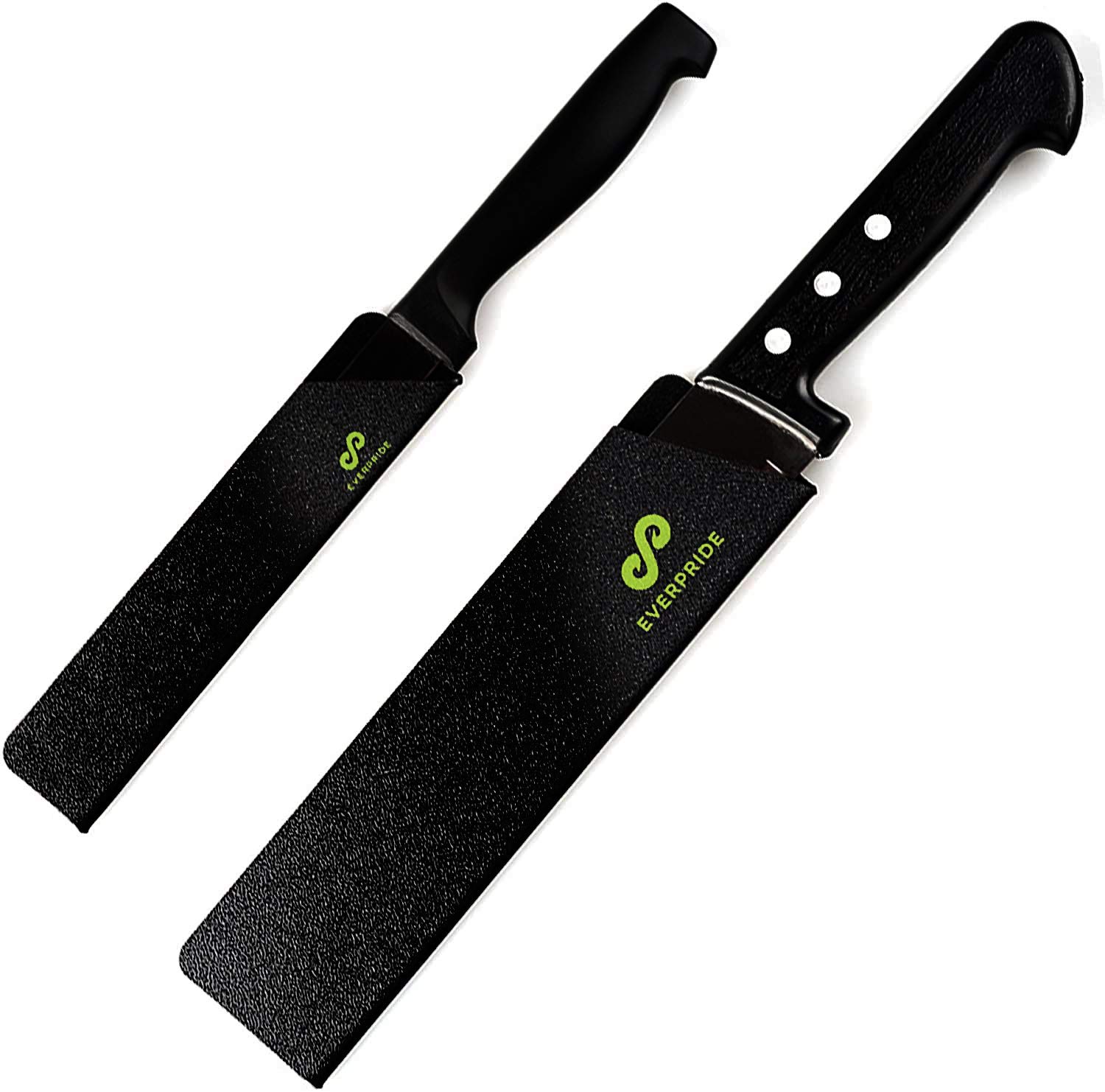 Photo 1 of **GUARD SET ONLY** EVERPRIDE 6 Inch & 8 Inch Chef Knife Guard Set (2-Piece Set) Universal Blade Edge Cover Sheaths for Chef and Kitchen Knives – Durable, BPA-Free, Felt Lined, Sturdy ABS Plastic – Knives Not Included