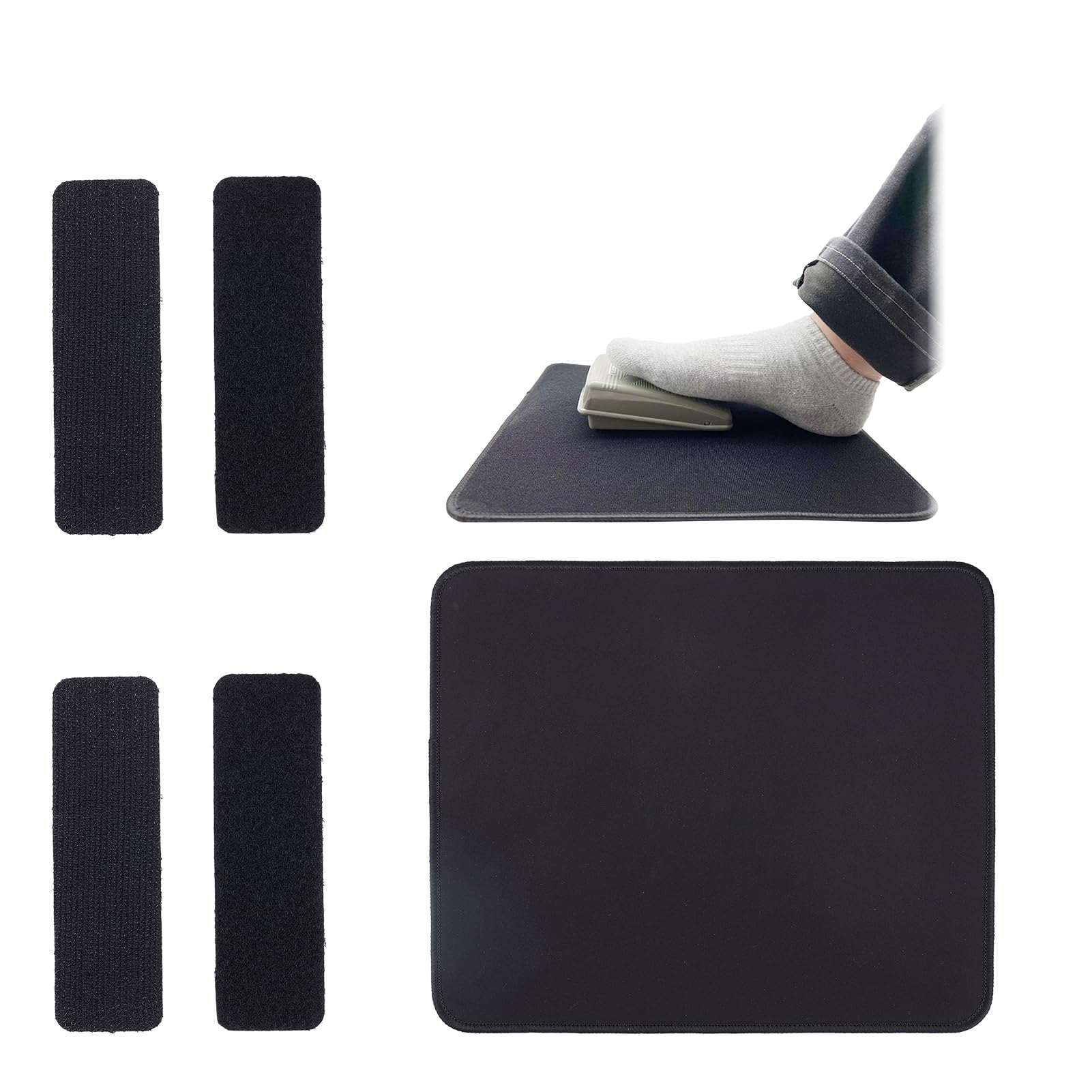 NICENEEDED 25 * 30CM Sewing Machine Foot Pedal Pad, Black No Slip Rubber Pad, Sewing Machine Muffling Mat Piano Pedal Pads for Sewing Machine and Sergers Accessory