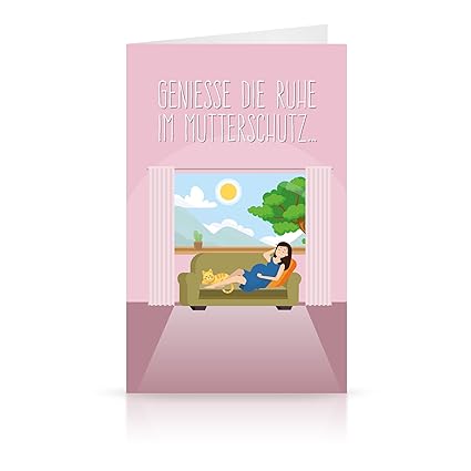 Witzige Abschiedskarte Zum Mutterschutz Im Maxi Format Lila Tolles Abschiedsgeschenk Für Die Schwangere Kollegin Inkl Kuvertumschlag