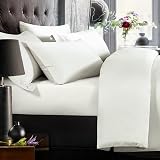 NTBAY 500 Thread Count Egyptian Cotton Fitted Sheet Super King White view 2