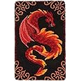 YOOTOM Latch Hook kit Rug DIY Handcrafts for Kids Adults, Pre-Printed Canvas Handmade Carpet Cushion Crochet Yarn Needlework Tapestry 3D Crafts for Home Decor, 20x15in