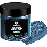 Blue Grey Mica Powder for Epoxy Resin 56g / 2oz. Jar - Techarooz 2 Tone Resin Dye Color Pigment Powder for Lip Gloss, Nails, Colorant for Soap Making &Bath Bombs