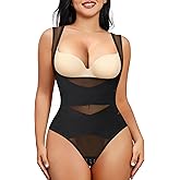 Nebility Thong Shapewear Bodysuit for Women Tummy Control Body Shaper Faja Seamless Waist Trainer Corset Stomach Girdles