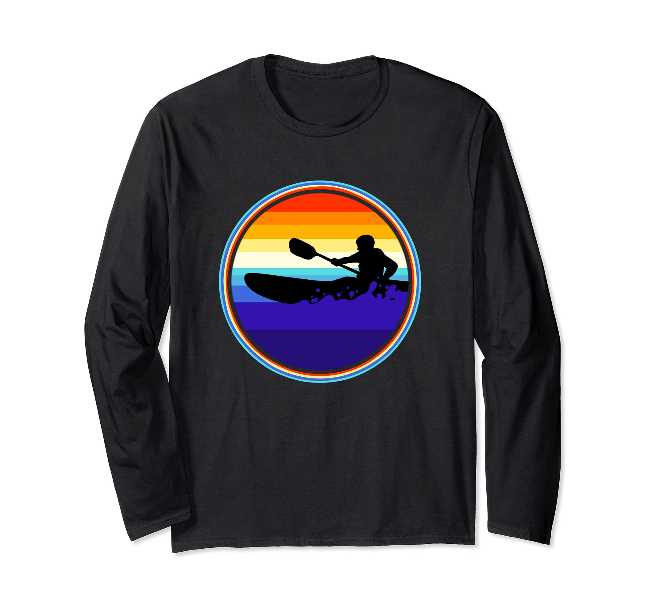 Rainbow Kayak Gift Kayaking Long Sleeve T-Shirt