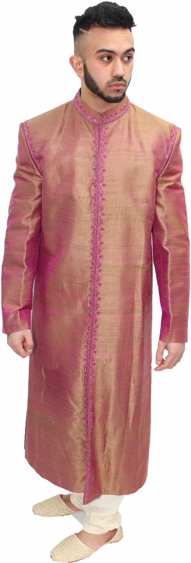 Nasim - Bubblegum Two-tone Sherwani, 40