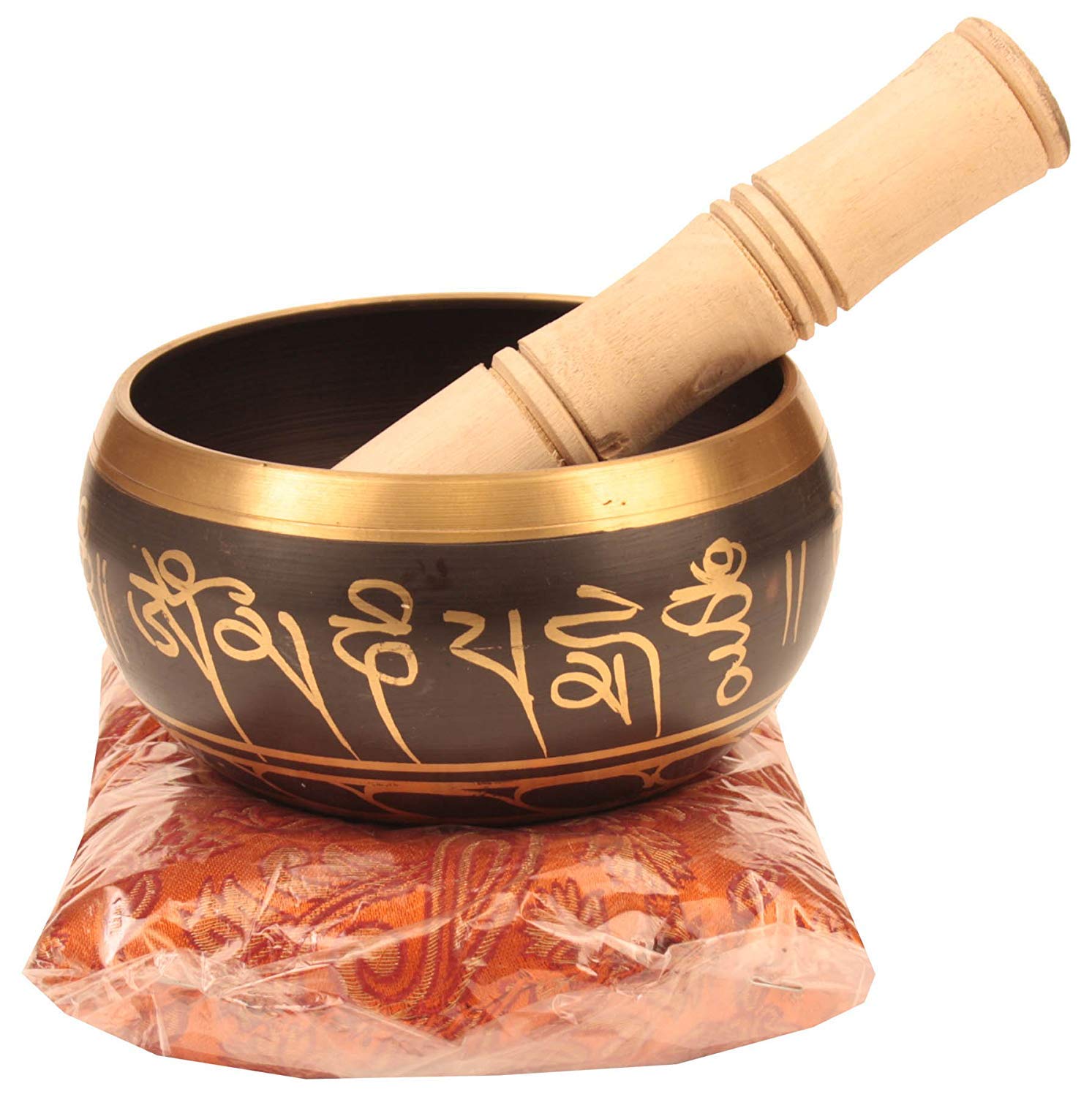 Ajuny Singing Bowl Buddhist Meditation Musical Instrument Brass