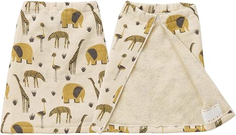 Amazon Co Jp ベルメゾン タオルエプロン セット 2枚 同柄 プリント 食事用スタイ エプロン アニマル ショート 服 ファッション小物