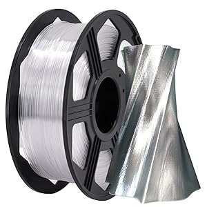 YOYI 3D Printer Filament,PETG Filament 1.75mm 2.2lbs(1kg) Spool, Dimensional Accuracy +/- 0.03 mm,100% Europe Raw Material (Clear)