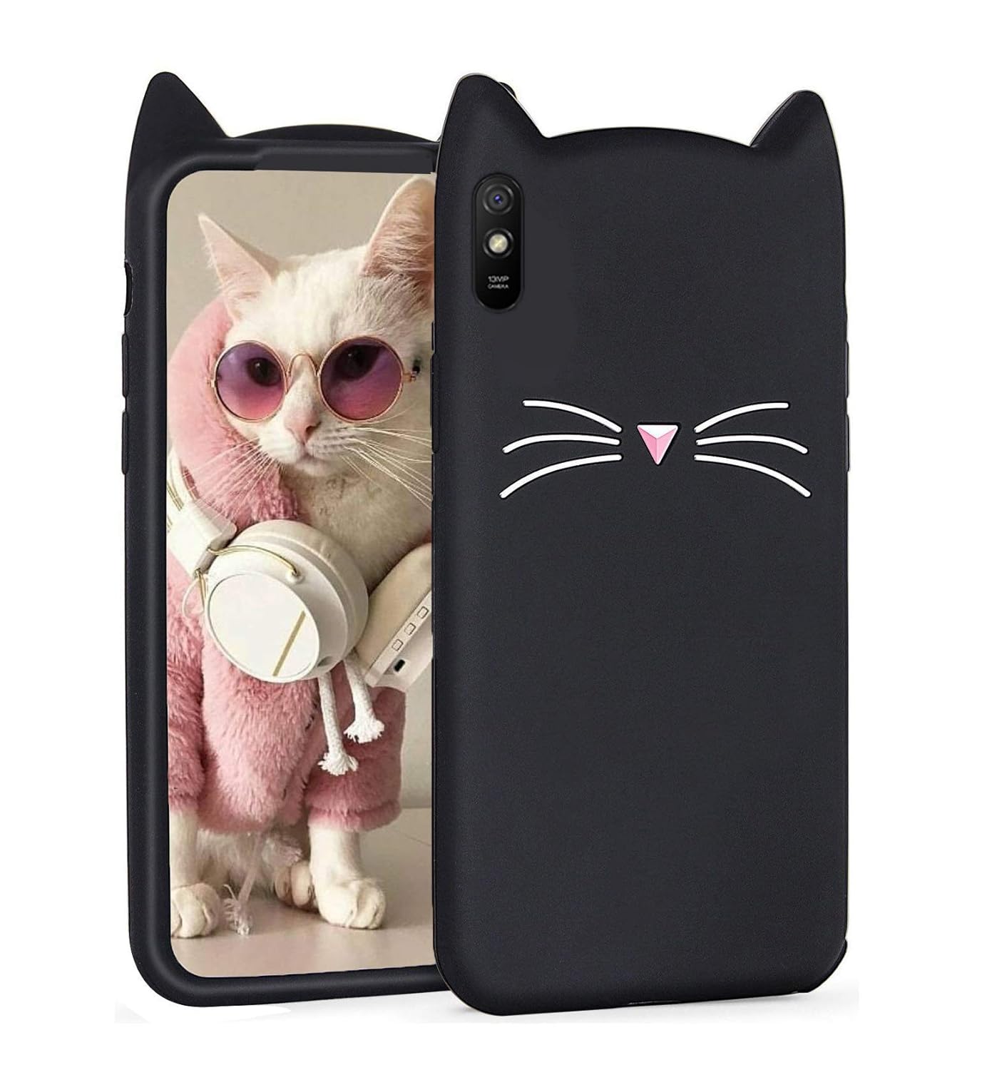 indiacase cat back cover for redmi 9a { 3d cat soft Amazon.in Electronics