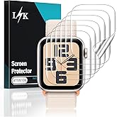 LϟK 6 Pack Screen Protector Designed for Apple Watch 40mm Series 6 5 4 SE / 38mm Series 3 2, Max Coverage, Bubble Free Flexib
