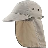 Connectyle Mens Foldable UV Protection Sun Hat with Removable Neck Flap Outdoor Adventure Sun Cap for Fishing Hiking Safari
