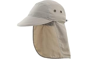 Connectyle Mens UV Sun Protection Cap Safari Hike Cap with Neck Flap Fishing Hat