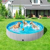 Yaheetech PVC Foldable Pet Pool Extra Large 180x30cm Grey view 3