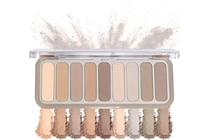 SUMEITANG 9 Colors Matte Naked Eyeshadow Palette Neutral Nude Smoky Eye Shadow Pallet Gray Taupe Brown High Pigmented Ultra-Blendable Waterproof Long Lasting Makeup Palettes Suitable for Older Women