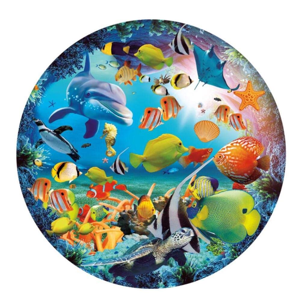 CYBERNOVA 1000 Piece Round Jigsaw Puzzles Ocean World Intellectual Game