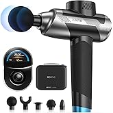 RENPHO Ascend Professional Massage Gun, Adjustable 6-12mm Amplitude for Customized Intensity, Deep Tissue Percussion Massager with 5 Speeds, 5 Attachments, Travel Case, FSA Eligible HSA