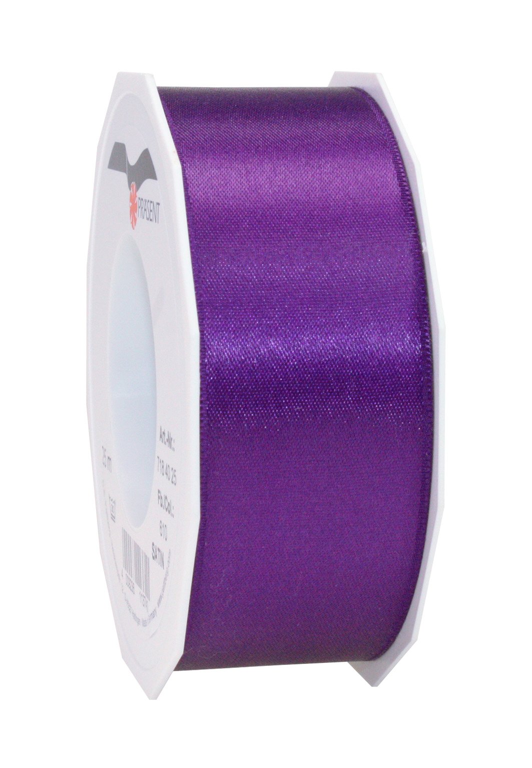 PRÄSENT - Satin Ribbon Violet 40 mm width, 25 m length — image 1