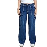 YMI Womens YMI Jeans Women´s Elastic Waist Straight Leg Cargo Jean