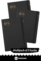 nu: Kraft Collection Black Stitched Spine A5 Notebook Multipack of 3 view 4