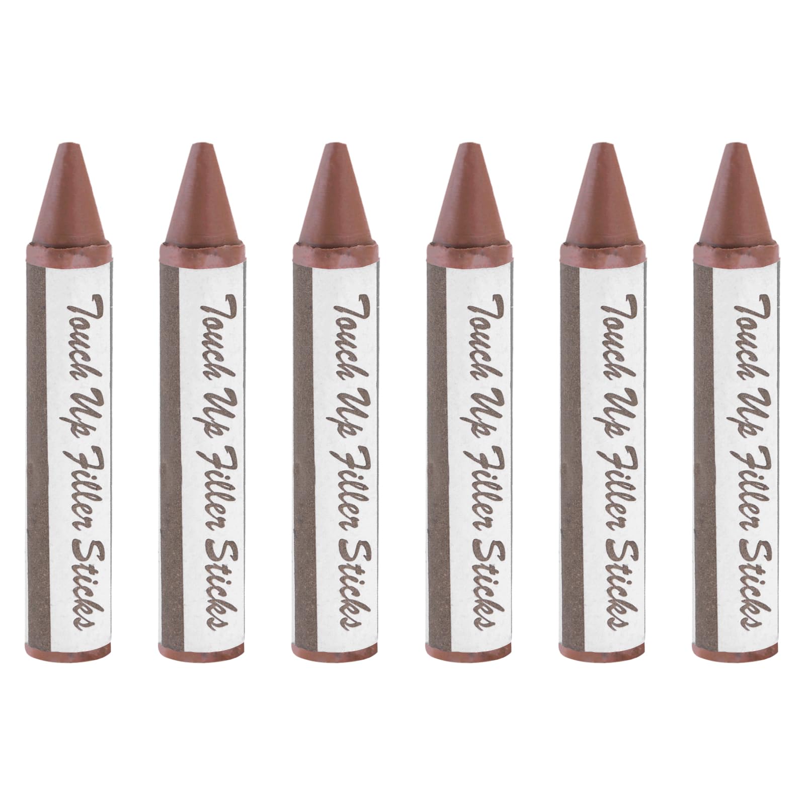 PATIKIL Furniture Markers Touch Up, 6 Pcs Wax Wood Filler Sticks Furniture Repair Crayons for Scratches, Wood Floor, Holes, Tables, Maple