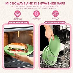 Homienly Wheat Straw Plates,Lightweight Unbreakable