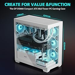 darkFlash ATX Mid-Tower PC Case, Pre-Install 4 PWM