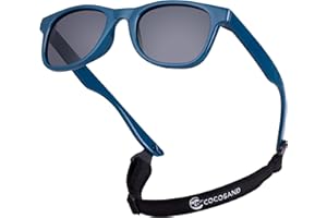 COCOSAND Kids Sunglasses with Strap Polarized Flexible Frame Soft Silicone Nose Pads for Toddler Boys Girls Ages 2-6